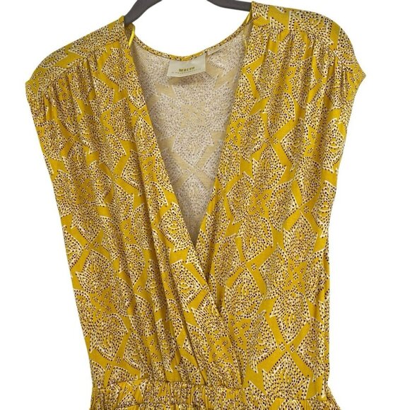MAEVE Anthropologie Size XS Fete Yellow Handkerchief Midi Dress - Picture 4 of 16